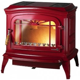 Чугунная печь камин Invicta Bradford красная эмаль